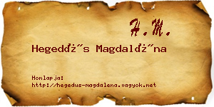 Hegedűs Magdaléna névjegykártya