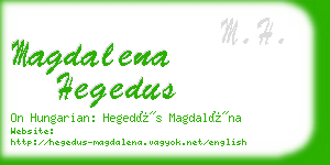 magdalena hegedus business card